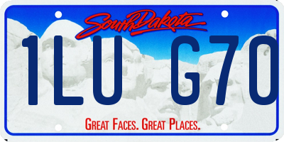 SD license plate 1LUG70