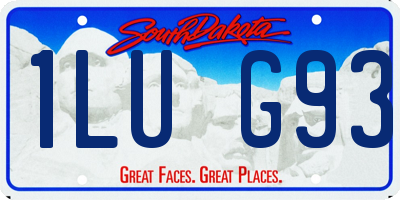 SD license plate 1LUG93