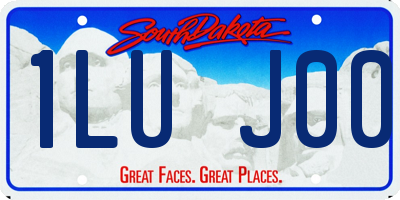 SD license plate 1LUJ00