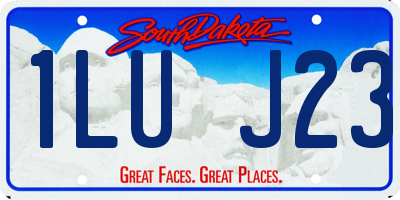 SD license plate 1LUJ23