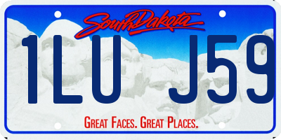 SD license plate 1LUJ59