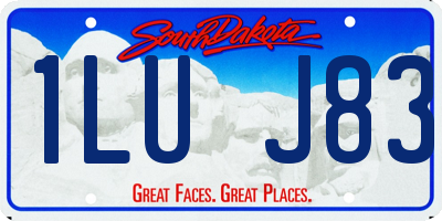 SD license plate 1LUJ83