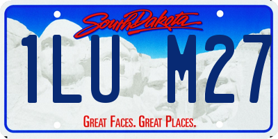 SD license plate 1LUM27