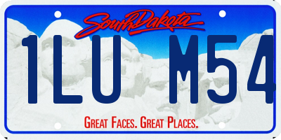 SD license plate 1LUM54