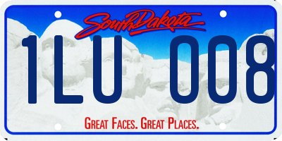 SD license plate 1LUO08