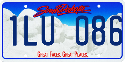 SD license plate 1LUO86