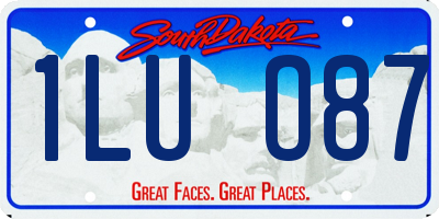 SD license plate 1LUO87