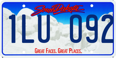 SD license plate 1LUO92