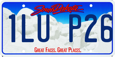 SD license plate 1LUP26