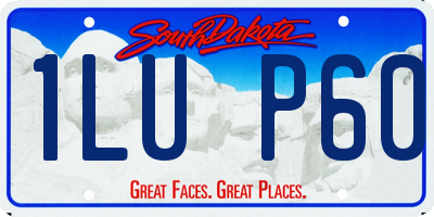 SD license plate 1LUP60