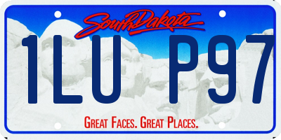 SD license plate 1LUP97