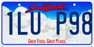SD license plate 1LUP98