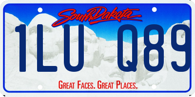 SD license plate 1LUQ89