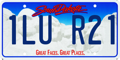 SD license plate 1LUR21