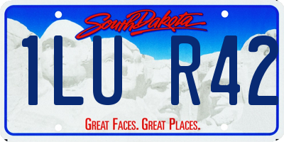 SD license plate 1LUR42