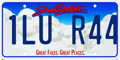 SD license plate 1LUR44