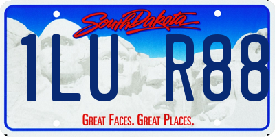 SD license plate 1LUR88