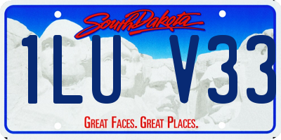 SD license plate 1LUV33