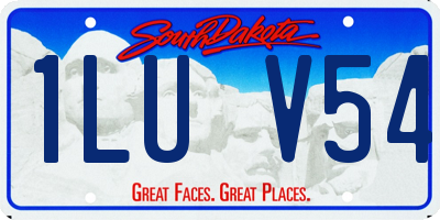SD license plate 1LUV54