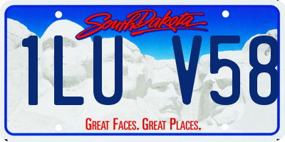 SD license plate 1LUV58