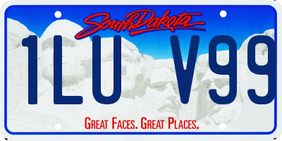 SD license plate 1LUV99