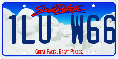 SD license plate 1LUW66