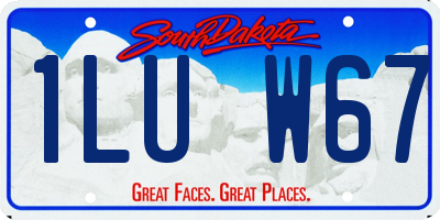 SD license plate 1LUW67