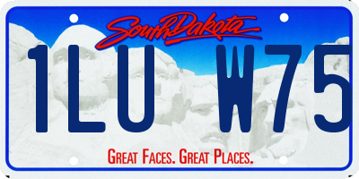 SD license plate 1LUW75