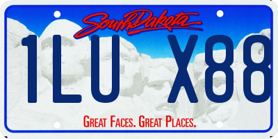 SD license plate 1LUX88
