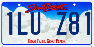 SD license plate 1LUZ81