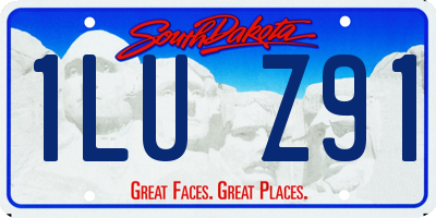 SD license plate 1LUZ91