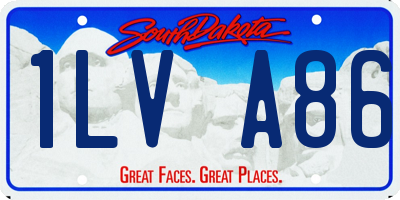SD license plate 1LVA86