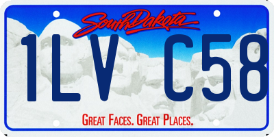 SD license plate 1LVC58