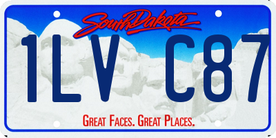 SD license plate 1LVC87