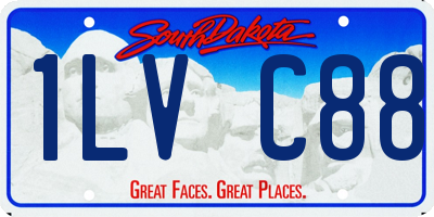 SD license plate 1LVC88