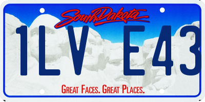 SD license plate 1LVE43