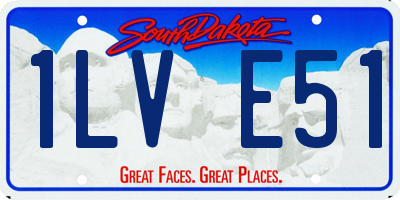 SD license plate 1LVE51