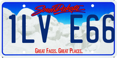 SD license plate 1LVE66