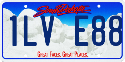 SD license plate 1LVE88