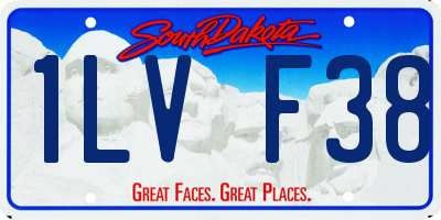 SD license plate 1LVF38
