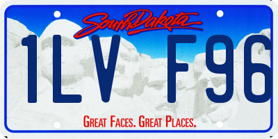 SD license plate 1LVF96