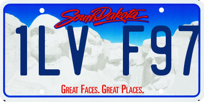 SD license plate 1LVF97
