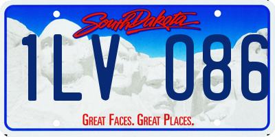 SD license plate 1LVO86
