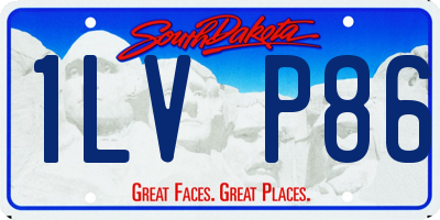 SD license plate 1LVP86