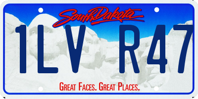 SD license plate 1LVR47