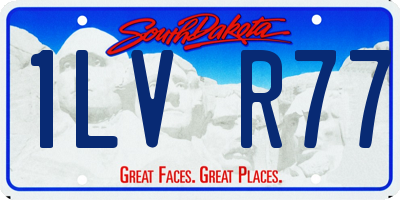 SD license plate 1LVR77