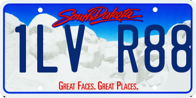 SD license plate 1LVR88