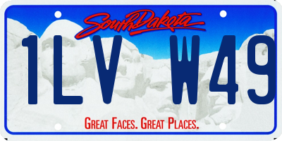 SD license plate 1LVW49