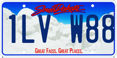 SD license plate 1LVW88