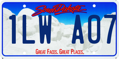 SD license plate 1LWA07
